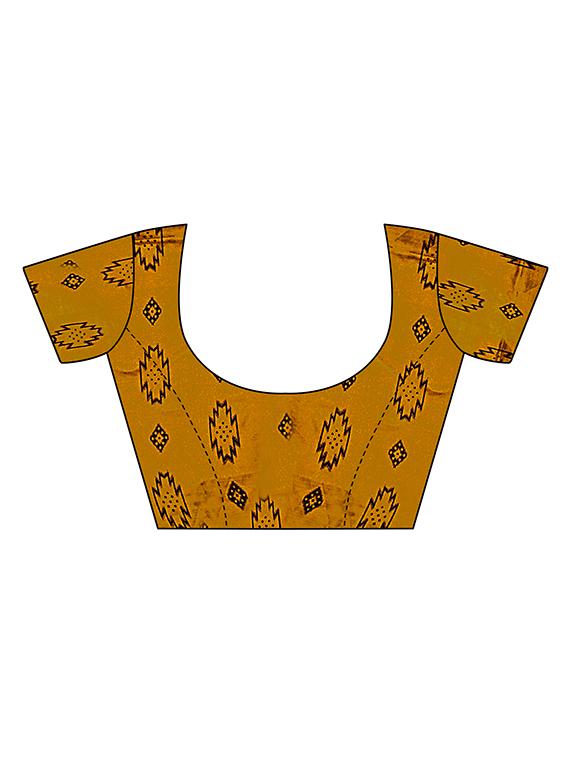 ikat printed saree with blouse - 16320362 - Zoom Image - 2
