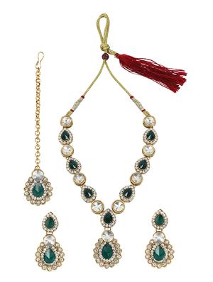 green brass short necklace - 16320411 - Standard Image - 2