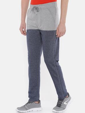 grey color block track pant - 16320901 - Standard Image - 2