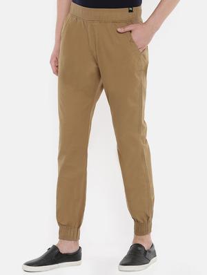 brown solid jogger - 16320936 - Standard Image - 2