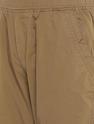 brown solid jogger - 16320936 - Standard Image - 5