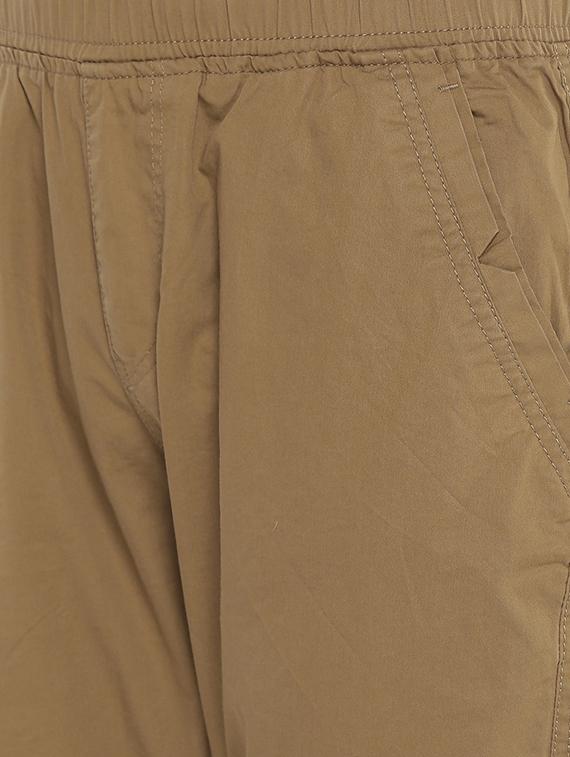 brown solid jogger - 16320936 - Zoom Image - 5