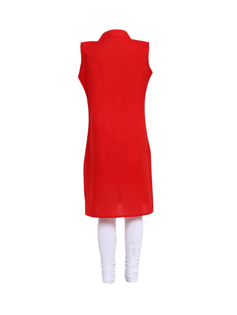 red cotton suit set - 16321102 - Zoom Image - 2