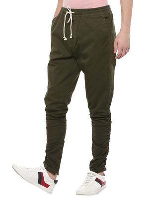 green solid full length track pants - 16321283 - Standard Image - 2