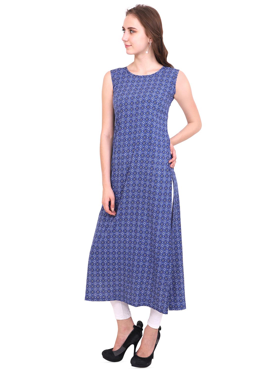 geometrical printed straight kurta - 16321669 - Zoom Image - 2