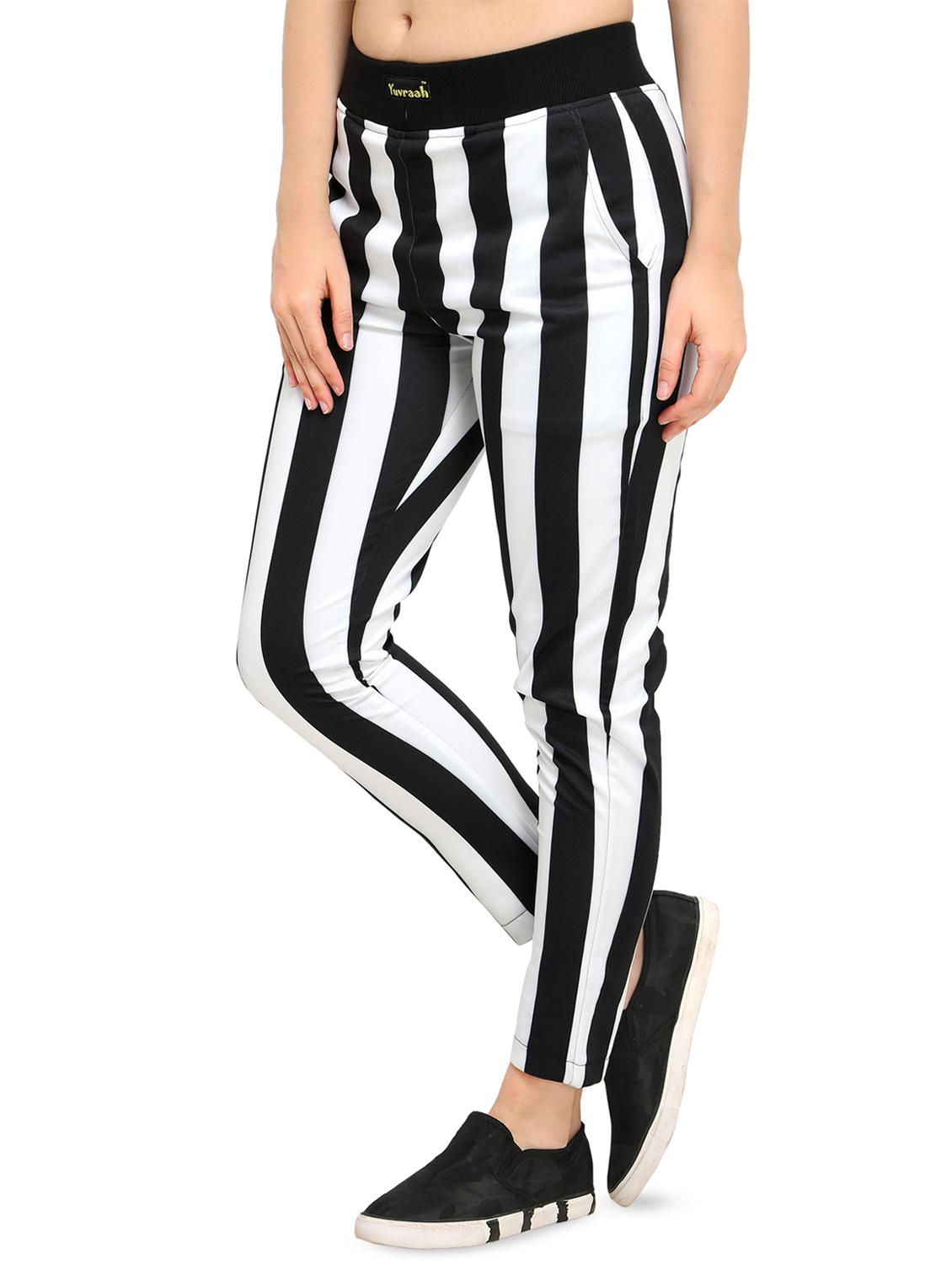 monochrome striped pocket detail track pant - 16321811 - Zoom Image - 2