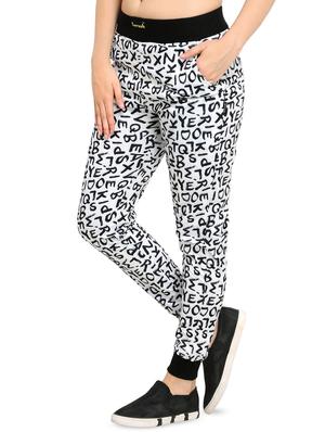 letter print high rise joggers - 16321814 - Standard Image - 2