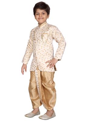 beige cotton kurta set - 16322198 - Standard Image - 2