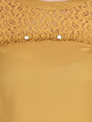 lace detail flute sleeved top - 16322761 - Standard Image - 5