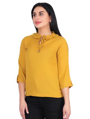 pearl embellished tie knot neck top - 16322814 - Standard Image - 2