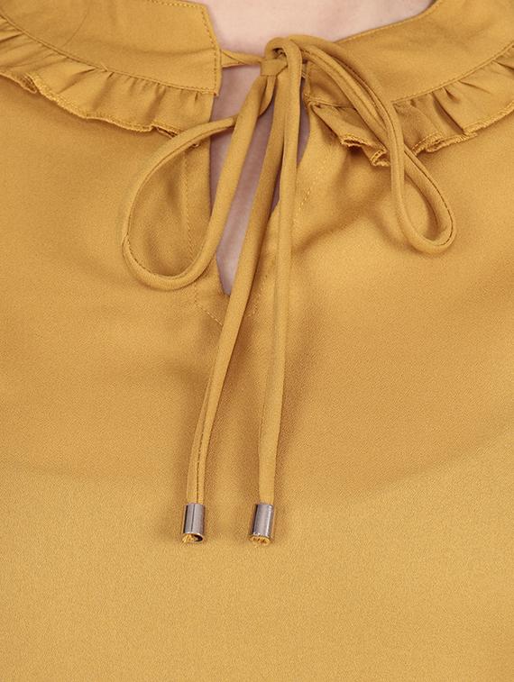 pearl embellished tie knot neck top - 16322814 - Zoom Image - 5