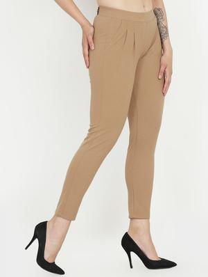high rise pleat detail trouser - 16323022 - Standard Image - 2