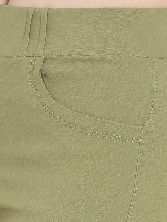 high rise flat front trousers - 16323035 - Zoom Image - 5