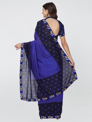 lace border bandhani saree with blouse - 16323255 - Standard Image - 2