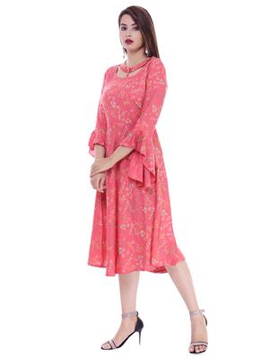 choker neck floral a-line dress - 16323279 - Standard Image - 2