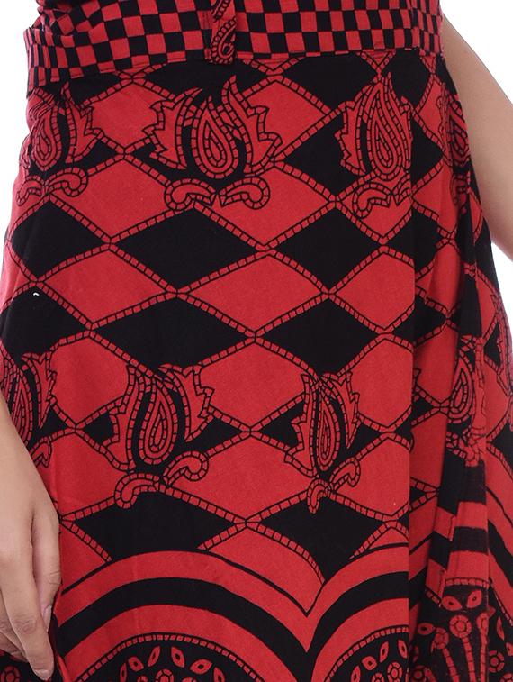 checkered a-line skirt - 16323326 - Zoom Image - 5
