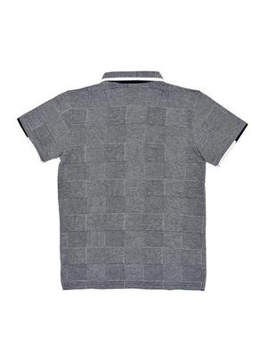 polo neck grid pattern t-shirt - 16324137 - Standard Image - 2