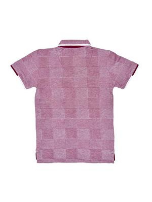 polo neck grid pattern t-shirt - 16324138 - Standard Image - 2
