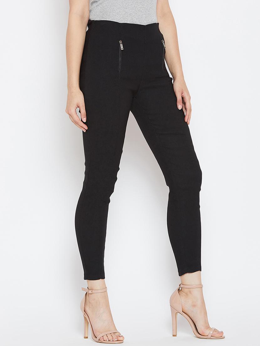 zip detail high rise jeggings - 16324202 - Zoom Image - 2