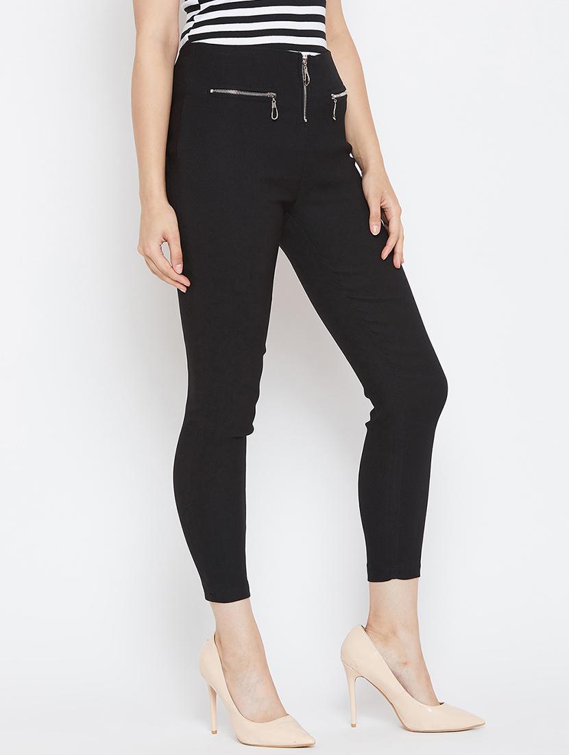 zip detail high rise jeggings - 16324222 - Zoom Image - 2