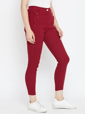 button detail high rise jeggings - 16324228 - Standard Image - 2