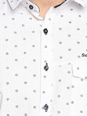white printed casual shirt - 16324775 - Standard Image - 5