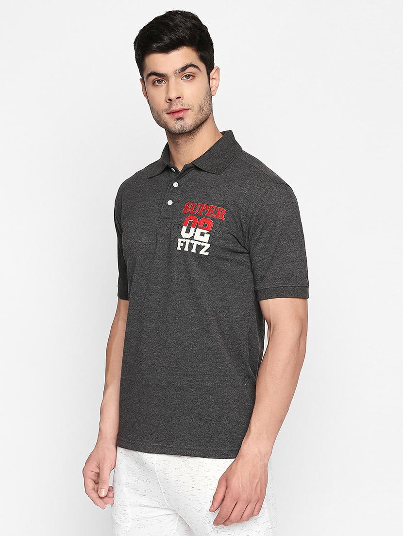 grey typographic polo tshirt - 16325103 - Zoom Image - 2