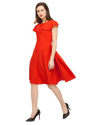 cape sleeved a-line dress - 16325358 - Standard Image - 2