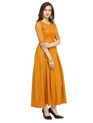 lace detail pleated maxi dress - 16325366 - Standard Image - 2