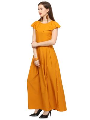 cape sleeves pleated maxi dress - 16325377 - Standard Image - 2