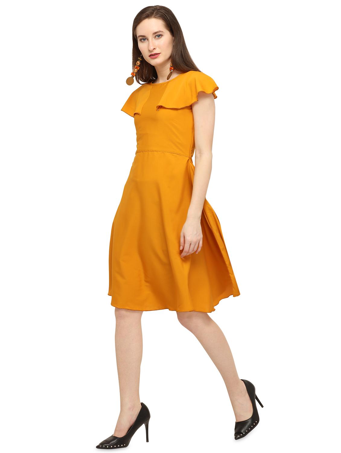 cape sleeves flared dress - 16325378 - Zoom Image - 2