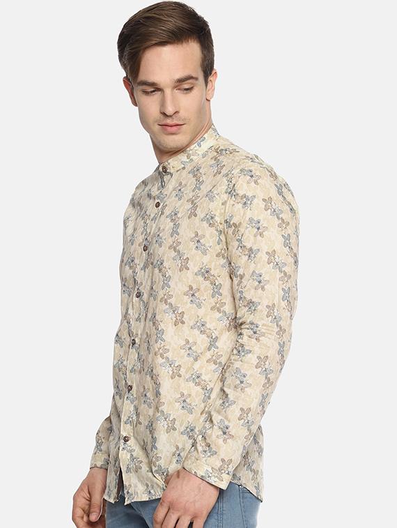 beige printed casual shirt - 16325474 - Zoom Image - 2
