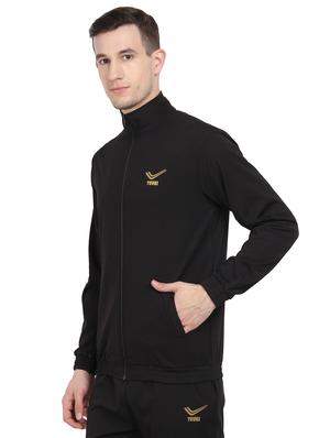 black polyester blend casual jacket - 16325591 - Standard Image - 2
