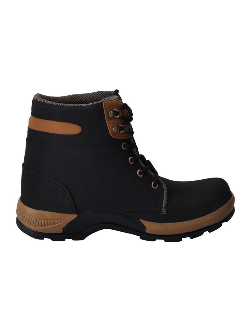 FAUSTO black leatherette high ankle boots - 16325862 - Zoom Image - 2