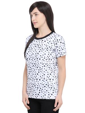 star print round neck t-shirt - 16326162 - Standard Image - 2