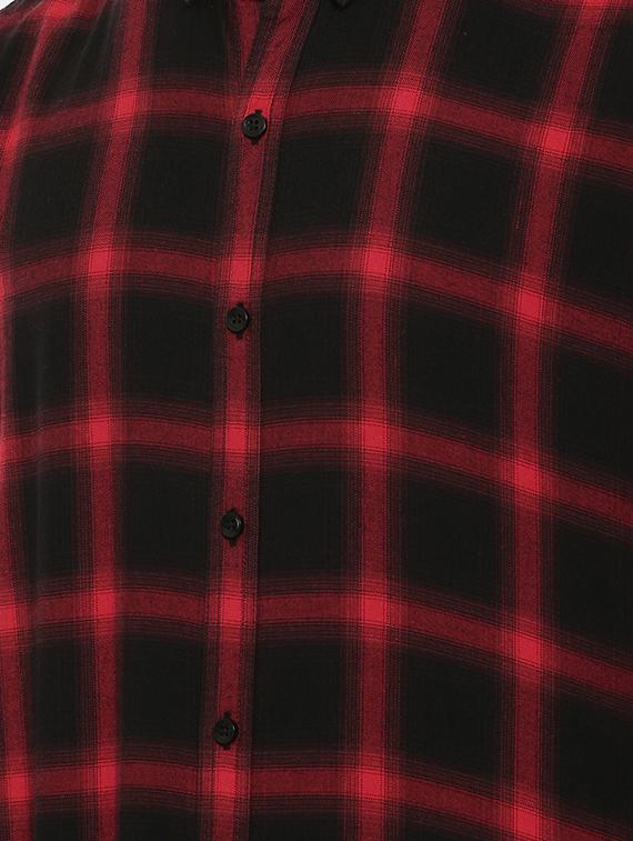 red cotton casual shirt - 16327722 - Zoom Image - 5