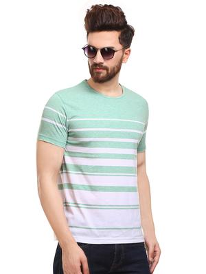 green striped round neck t-shirt - 16328205 - Standard Image - 2