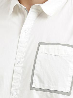 white solid casual shirt - 16329516 - Standard Image - 5