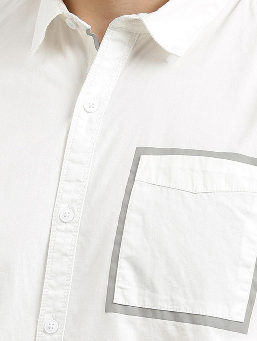 white solid casual shirt - 16329516 - Zoom Image - 5