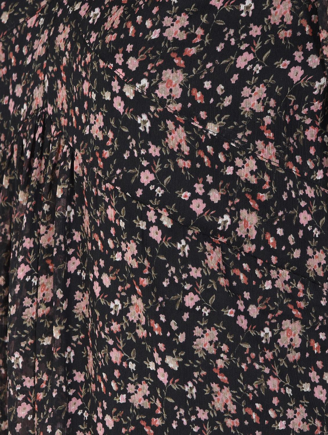 gather detail floral maxi dress - 16329988 - Zoom Image - 5