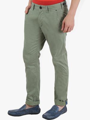 green solid chinos - 16330126 - Standard Image - 2