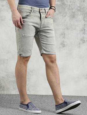grey washed shorts - 16330144 - Standard Image - 2
