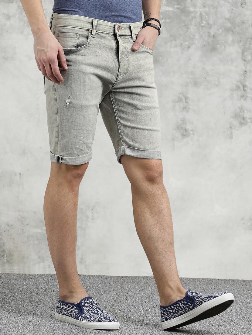 grey washed shorts - 16330144 - Zoom Image - 2