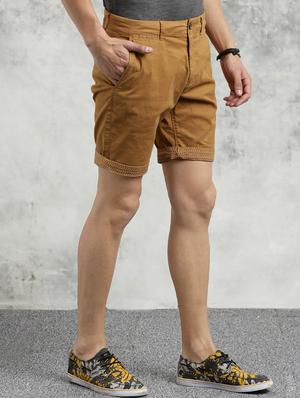 brown solid bermuda - 16330161 - Standard Image - 2