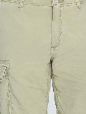 beige solid cargo shorts - 16330190 - Standard Image - 5