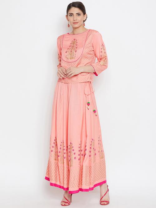 block printed skirt top set - 16330709 - Standard Image - 1