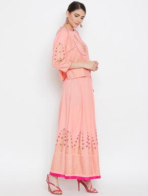block printed skirt top set - 16330709 - Standard Image - 2