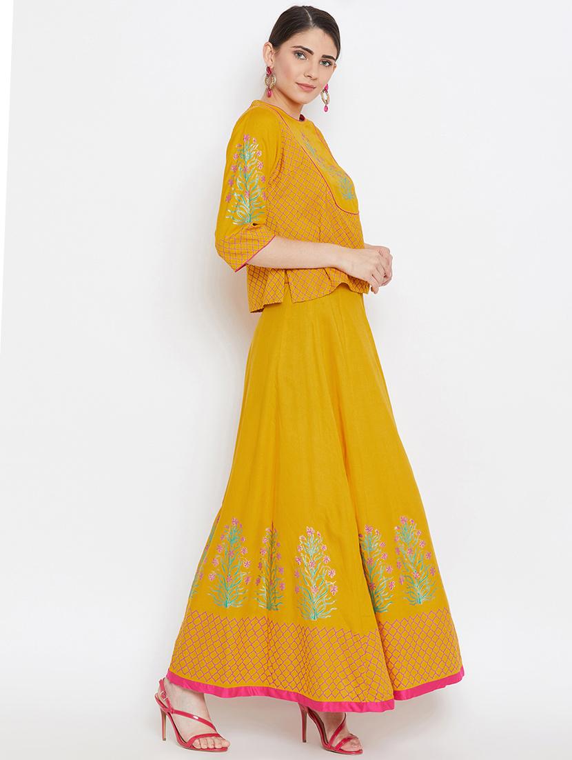 block printed skirt top set - 16330711 - Zoom Image - 2