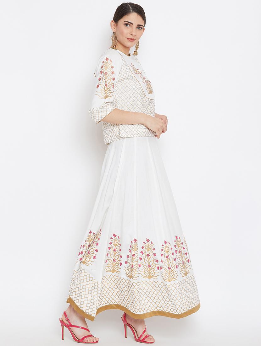 block printed skirt top set - 16330712 - Zoom Image - 2