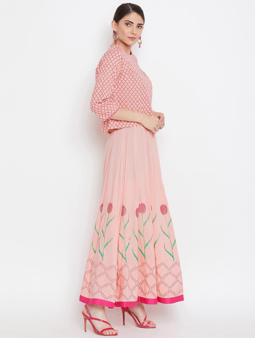 block printed skirt top set - 16330715 - Zoom Image - 2